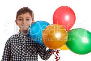 boy with balloons