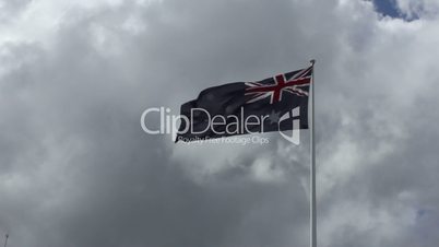 Australia flag waving on the wind.