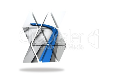 Blue arrow on abstract screen