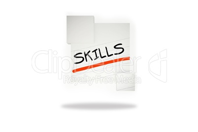 Skills in handwriting on abstract screen
