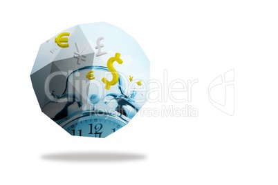 Time is money graphic on abstract screen