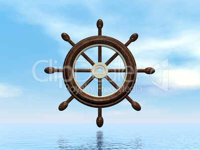 ship wheel - 3d render