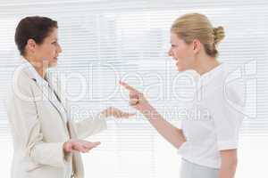 Businesswomen fighting in the office