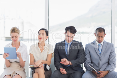 Business people waiting for job interview