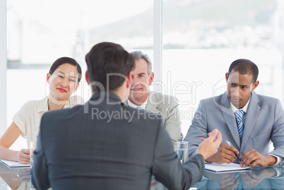 Recruiters checking the candidate during job interview