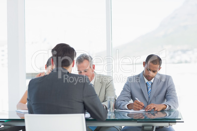 Recruiters checking the candidate during job interview