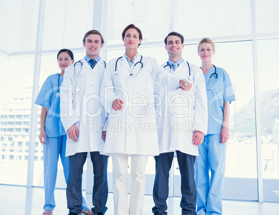 Doctors standing together at hospital