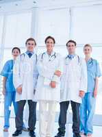 Doctors standing together at hospital