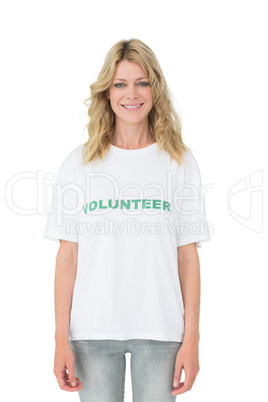 Portrait of a smiling young female volunteer