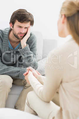 Man in meeting with a financial adviser