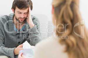 Man in meeting with a financial adviser