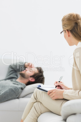 Man in meeting with a financial adviser