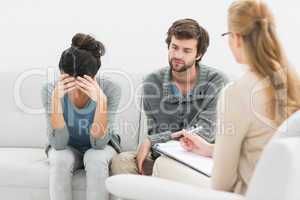 Couple in meeting with a financial adviser