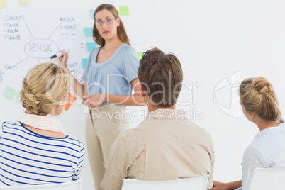 Casual business people in office at presentation