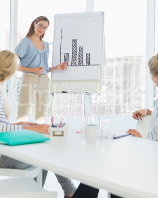 Casual business people in office at presentation