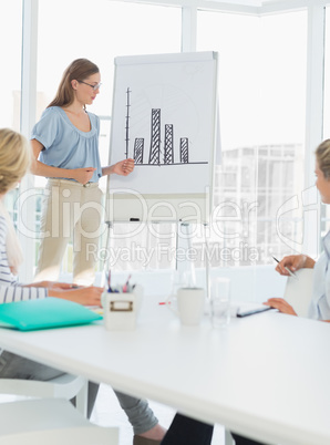 Casual business people in office at presentation