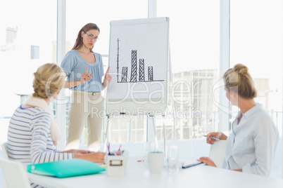 Casual business people in office at presentation