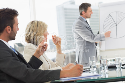 Business people in office at presentation