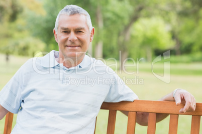 Portrait of a senior man at park