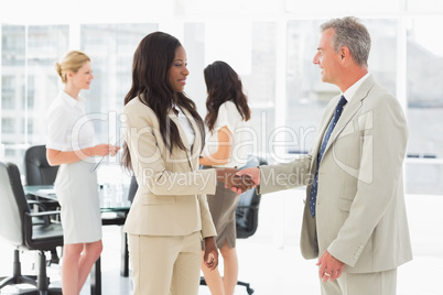 Business people meeting and shaking hands