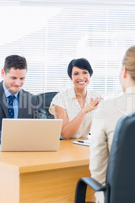 Recruiters checking the candidate during job interview