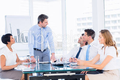 Business people in office at presentation