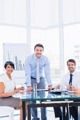 Business people in office at presentation