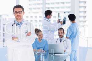 Doctors at work in medical office