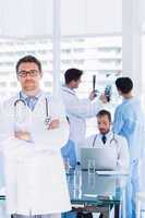 Doctors at work in medical office