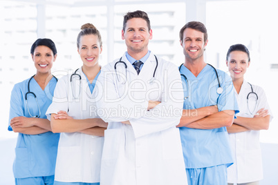 Portrait of confident happy group of doctors