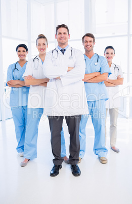 Portrait of confident happy group of doctors