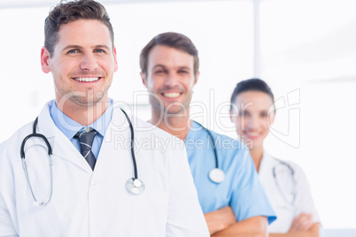 Portrait of confident happy group of doctors