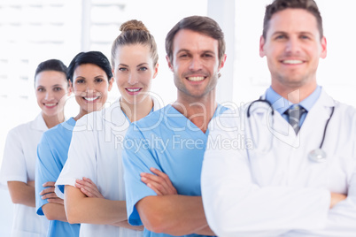 Portrait of confident happy group of doctors