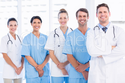 Portrait of confident happy group of doctors