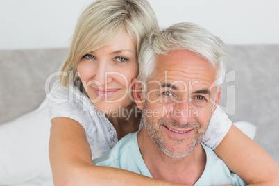 Closeup portrait of a loving mature couple
