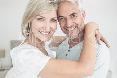 Closeup of a loving mature couple