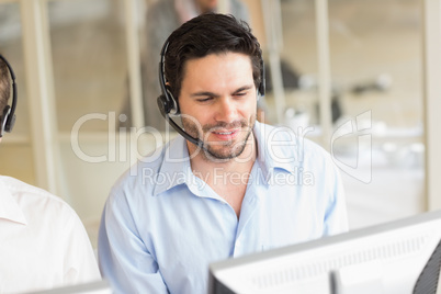 Male customer service operator