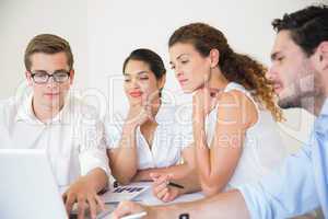 Business people working on laptop