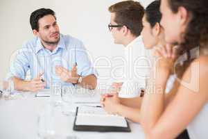 Businessman discussing in meeting