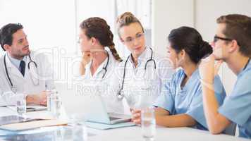 Medical team discussing