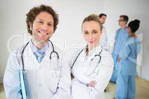 Portrait of smiling doctors