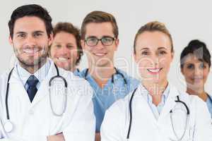 Medical team smiling together