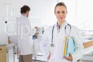 Portrait of confident female doctor