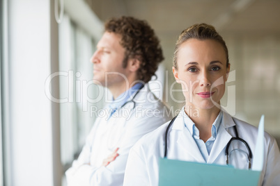 Portrait of confident female doctor