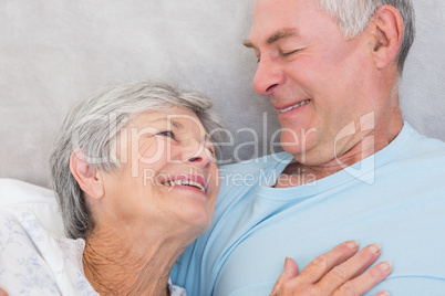 Affectionate senior couple looking at each other