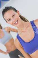 Portrait of fit women in sports bra