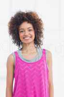 Portrait of a smiling sporty young woman