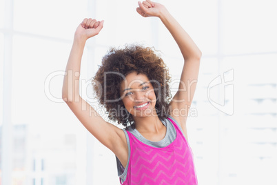 Portrait of a smiling sporty young woman