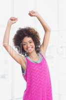 Portrait of a smiling sporty young woman