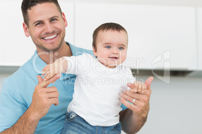 Father with cute baby